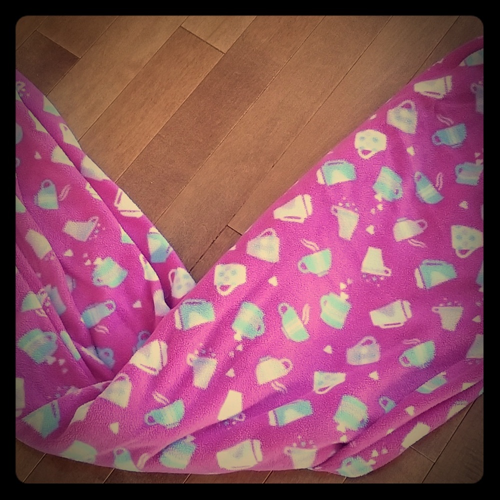 Pink pajama bottoms